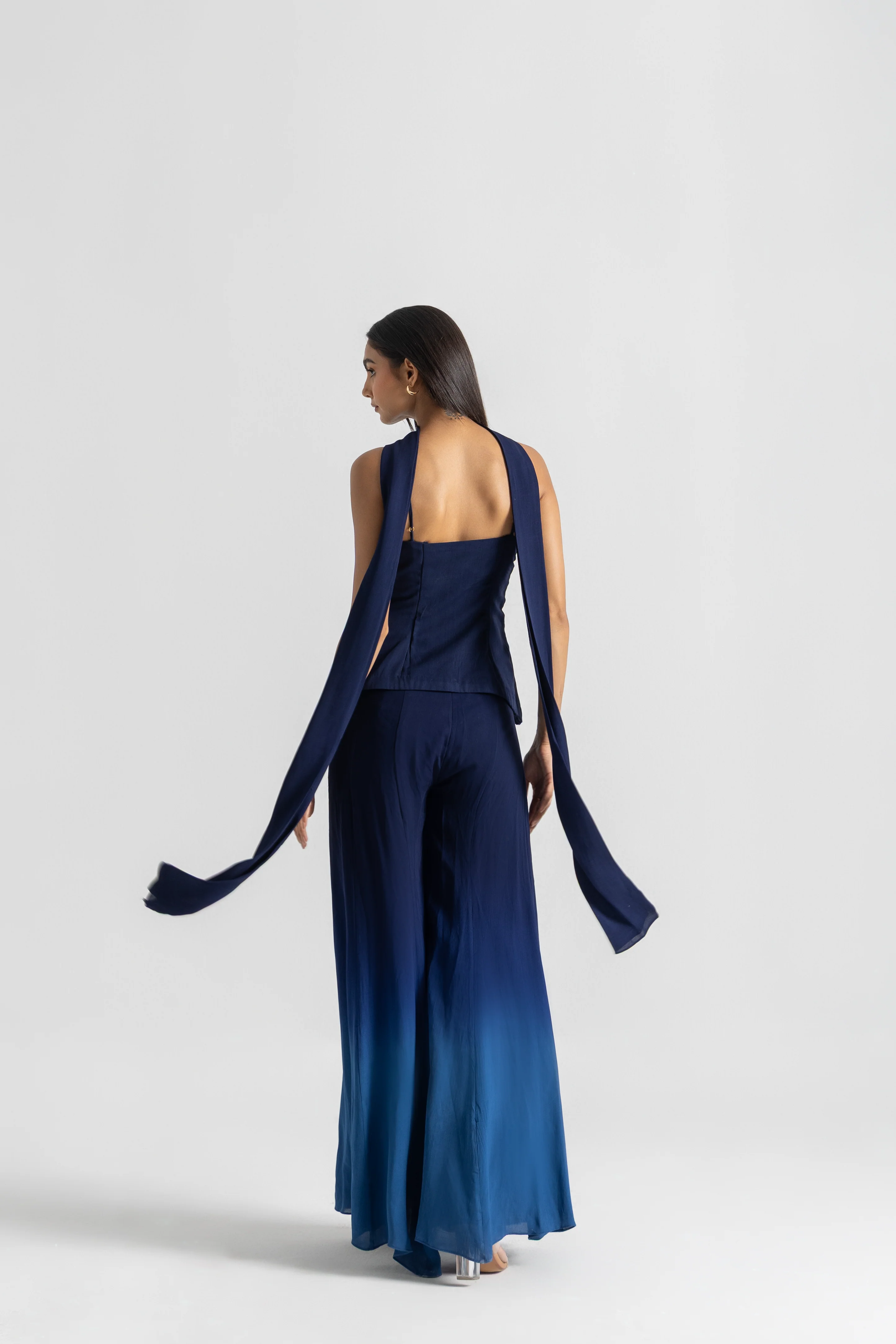 Blue Ombre Sharara Set - Image 3