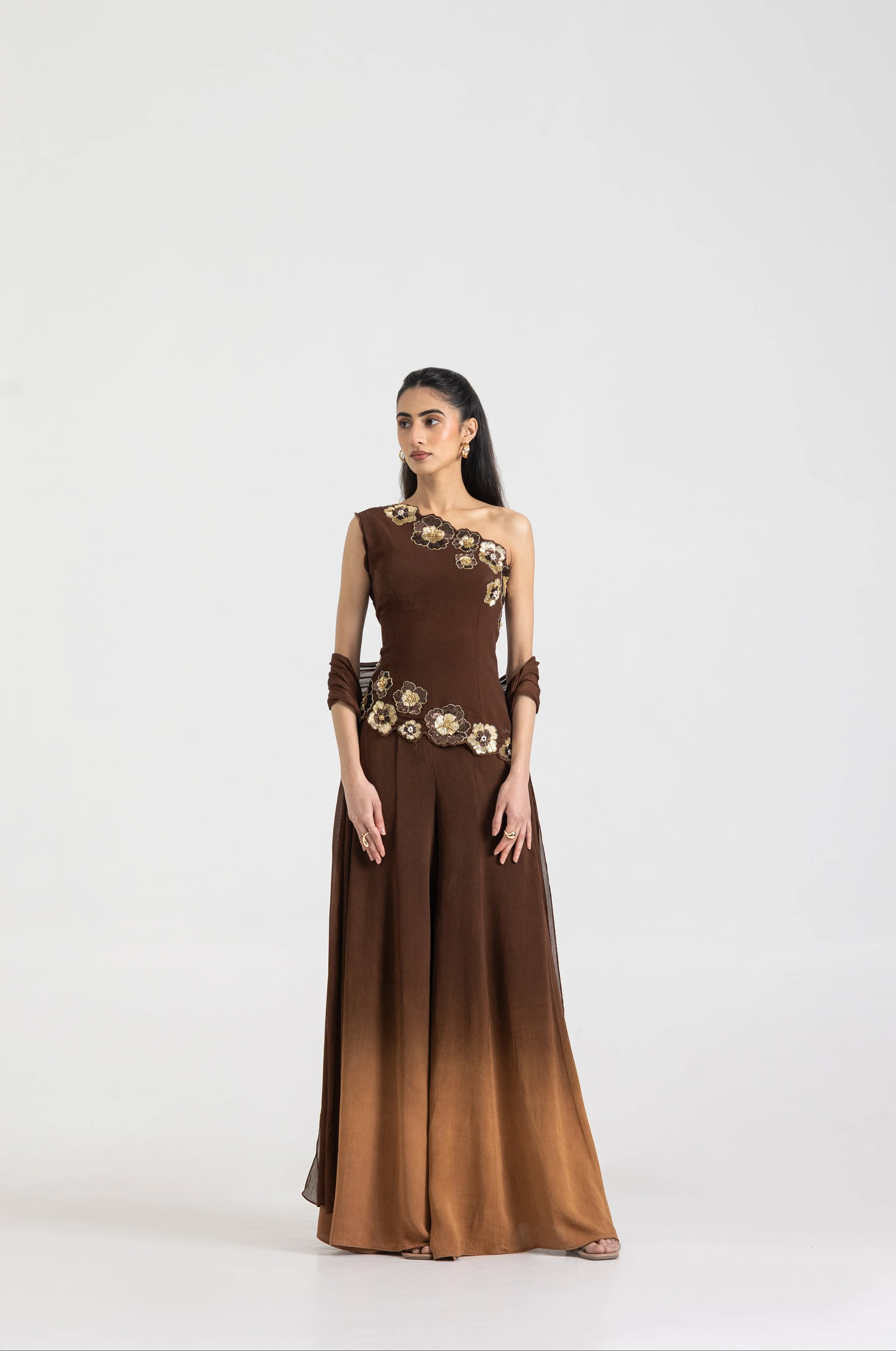 Espresso sharara set - Image 3