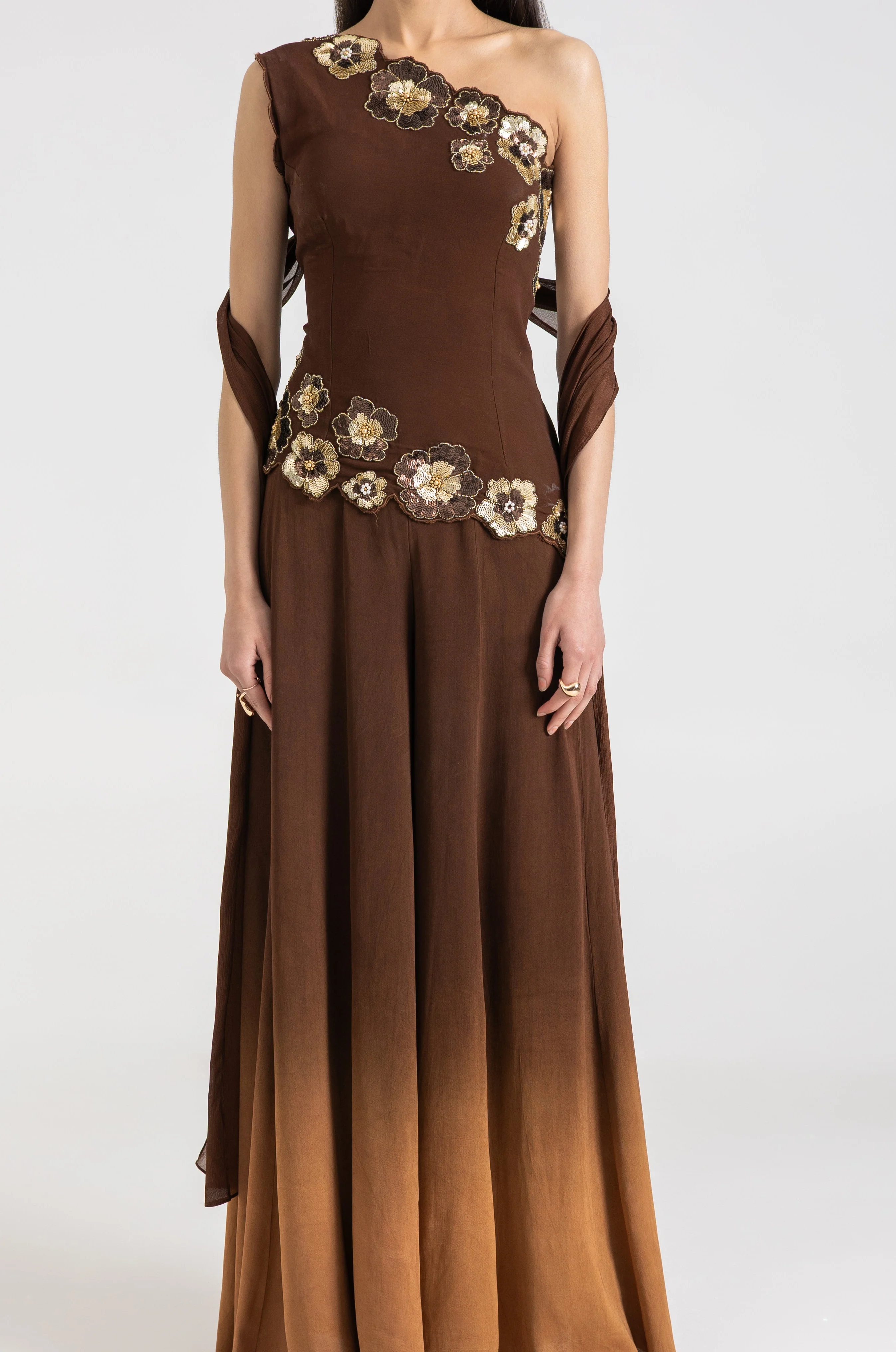 Espresso sharara set - Image 7