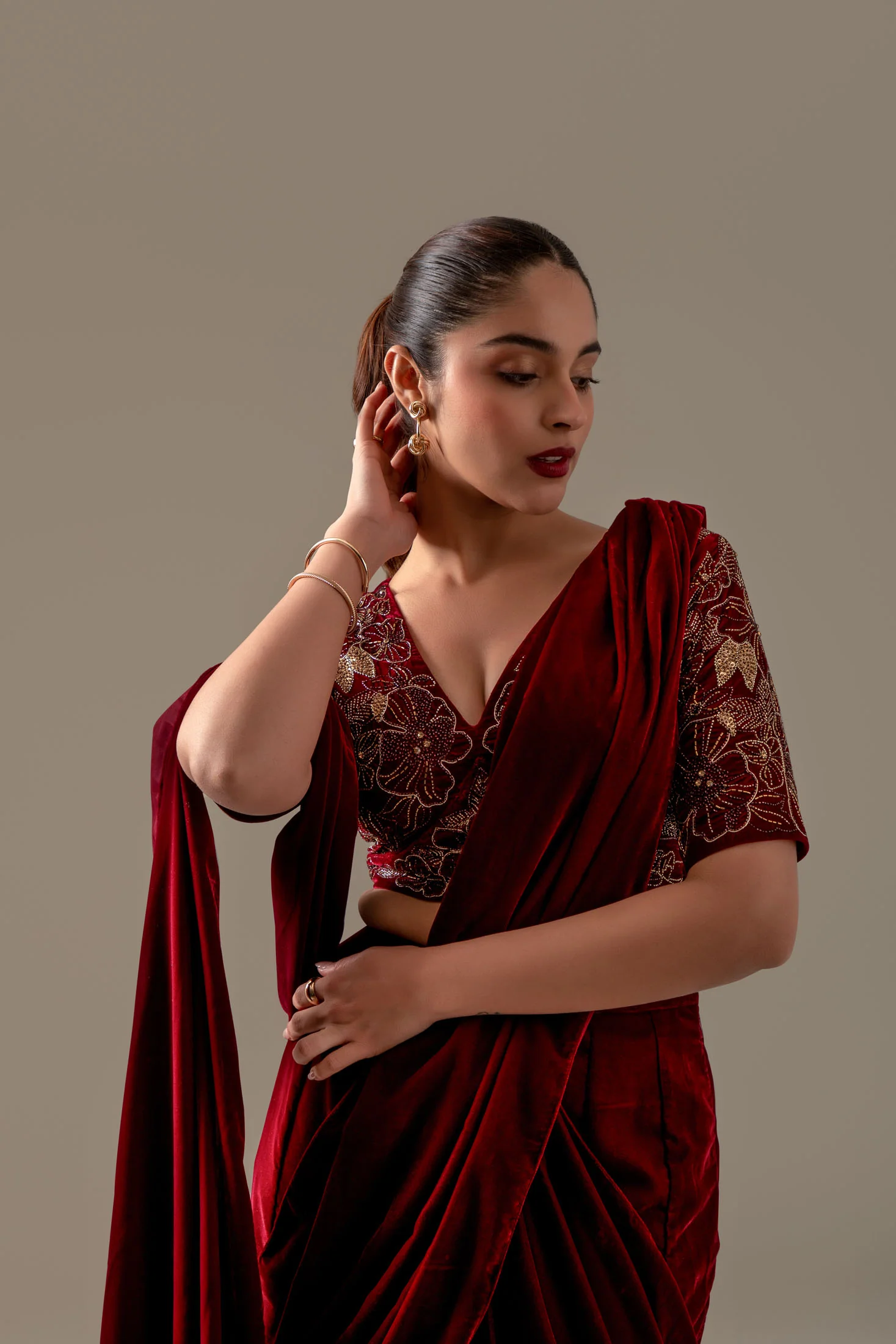 Velvet Royale Saree - Image 10