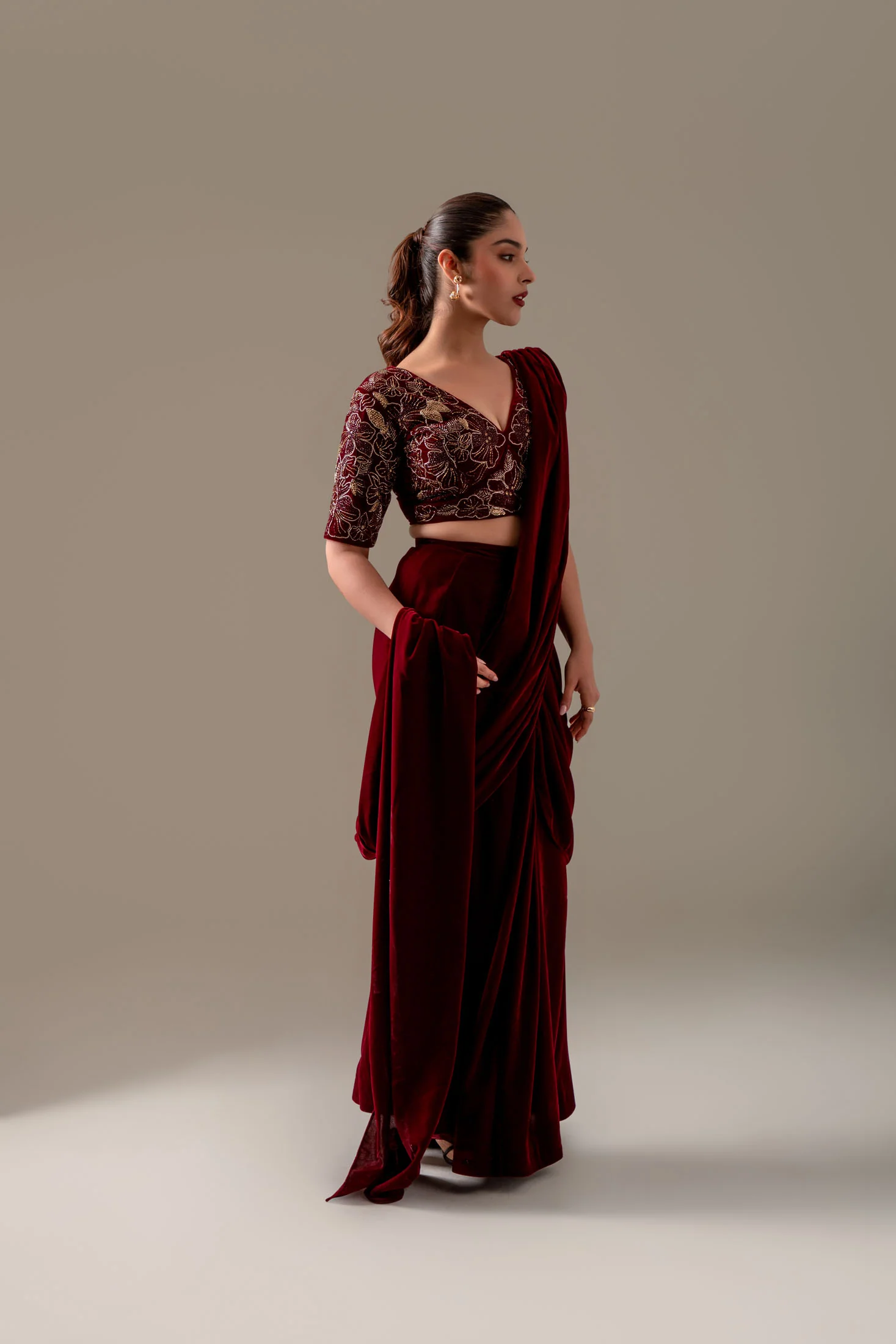 Velvet Royale Saree - Image 4