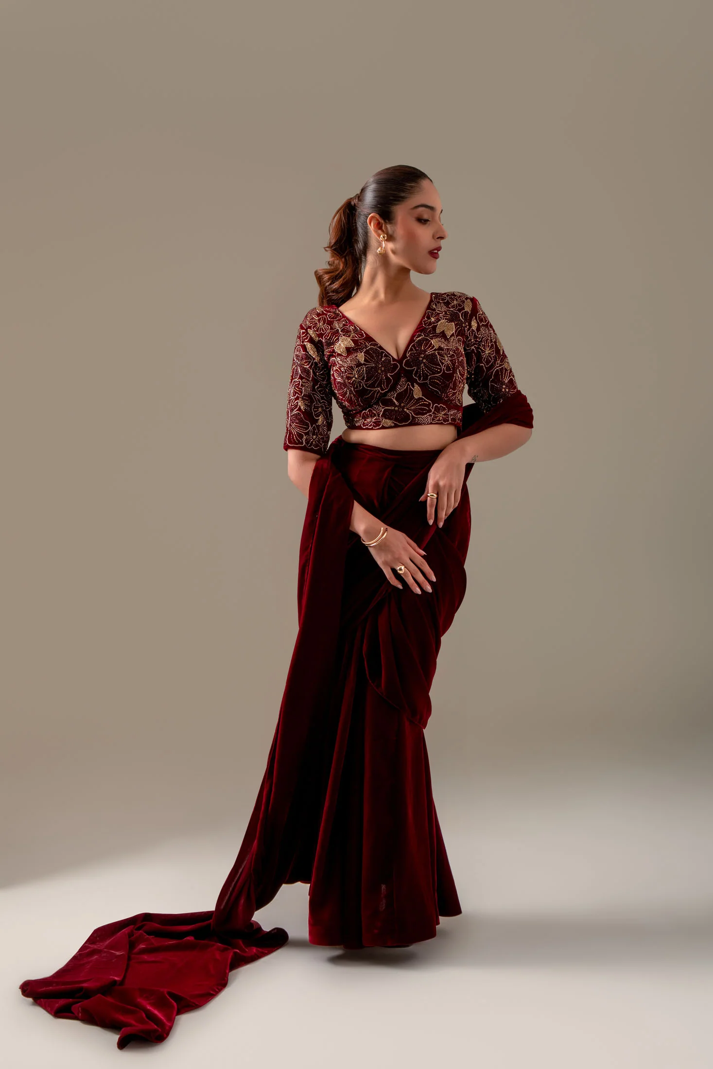 Velvet Royale Saree - Image 6
