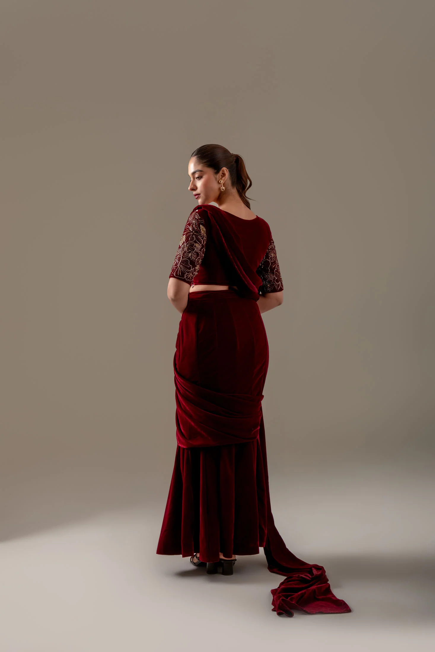 Velvet Royale Saree - Image 8